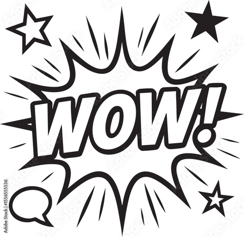 Amazing Comic Book Style Wow Speech Bubble A Vibrant Design Element