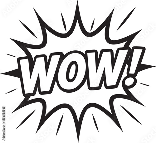 Comic Book Style WOW! Speech Bubble  A Dynamic Design Element for Graphic Novels and Comics