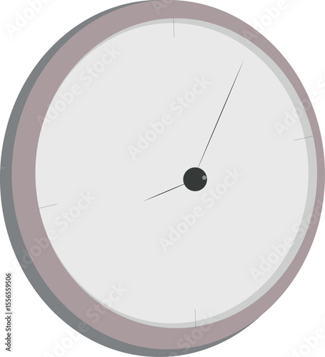 Minimal flat illustration of a wall clock
