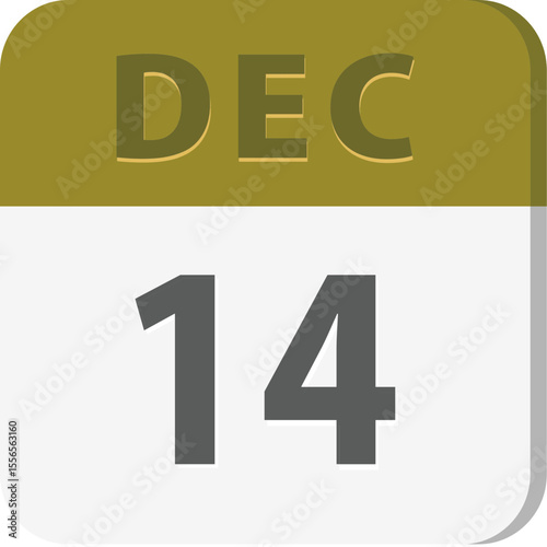 December 14 Calendar Date