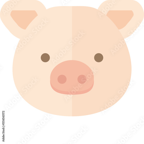 Cute Pig Head