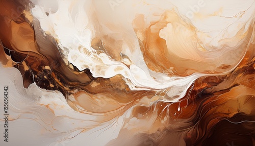 abstract design with brown and white color washes
