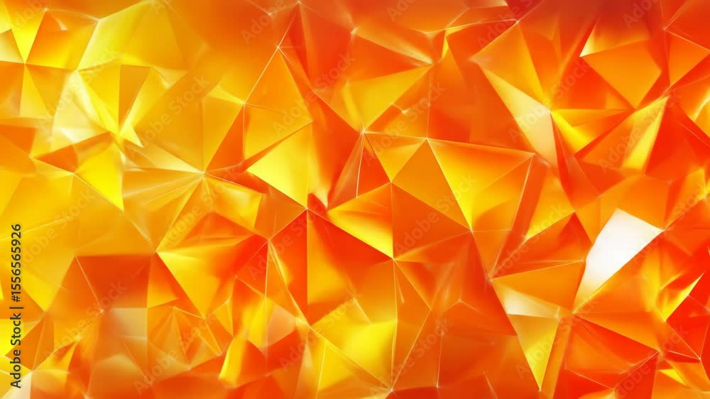 Orange and yellow triangular shapes make an abstract design.