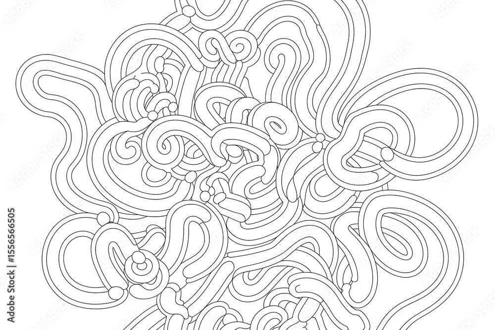 Fototapeta premium Abstract design of swirling lines and shapes.