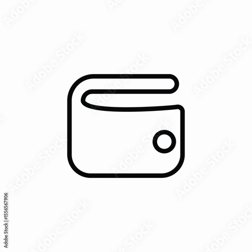 button wallet icon sign vector