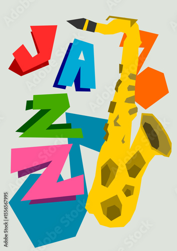 Jazz Poster with Saxophone