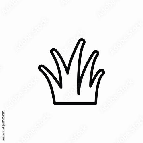 grass plant icon sign vector