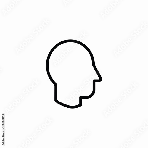 head thought icon sign vector