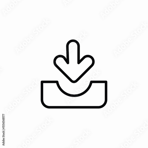 inbox import icon sign vector