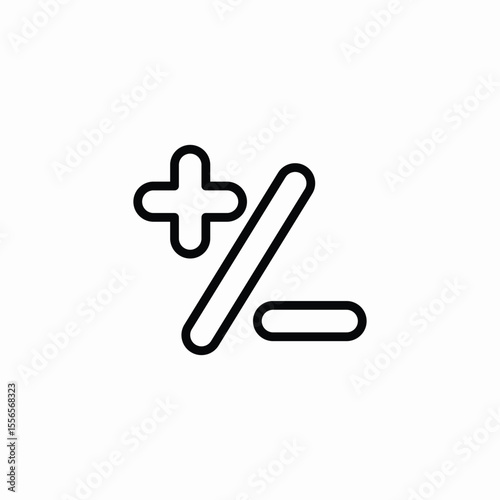 numbers math icon sign vector