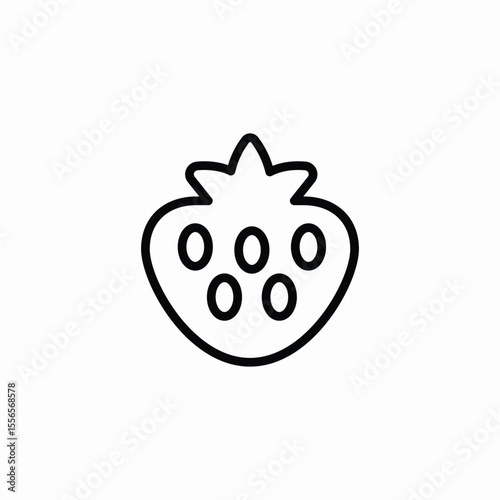 strawberry flavor icon sign vector
