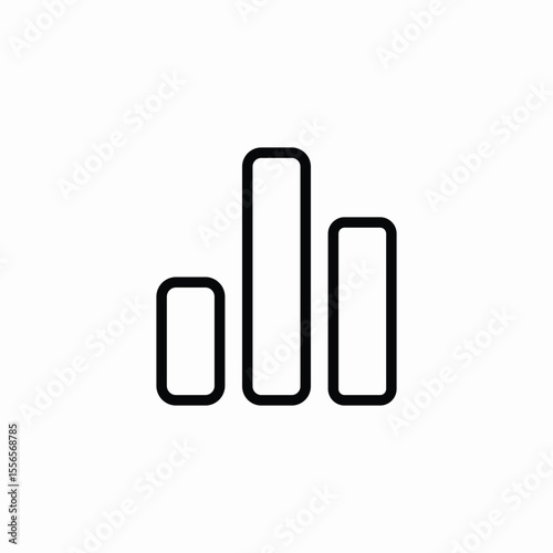 wavy bar chart icon sign vector