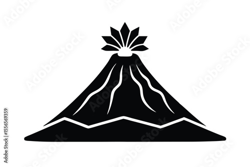 volcano symbol vector icon