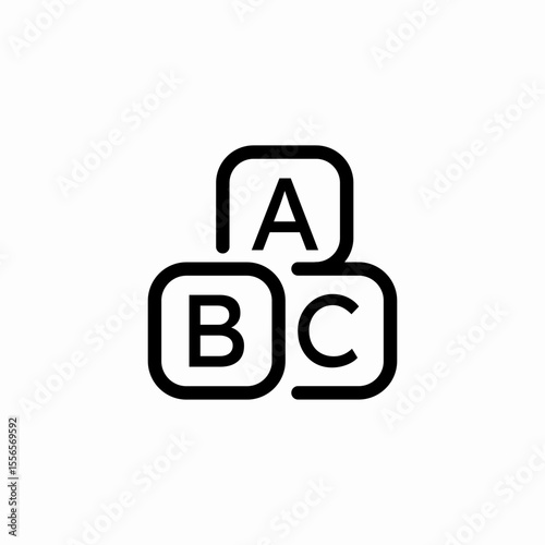 alphabet letter order icon sign vector