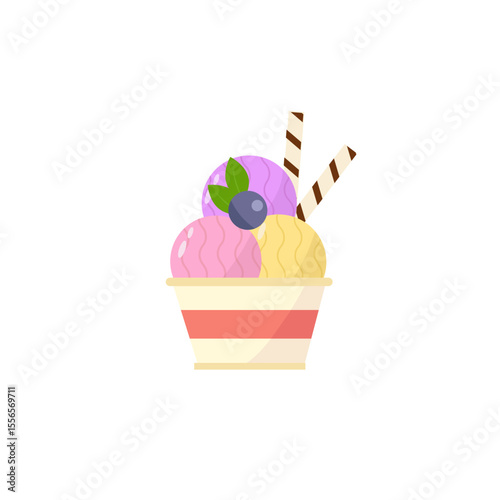 Sweet cup ice cream svg icon