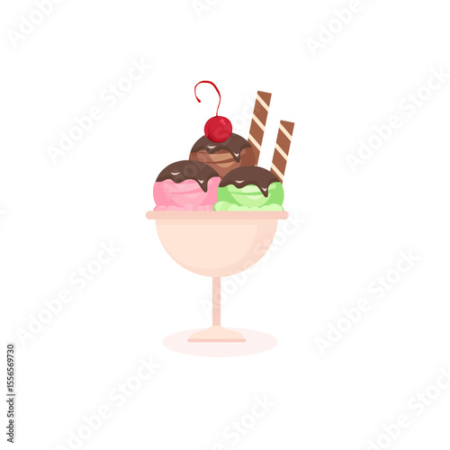 Waffle cup ice cream svg icon