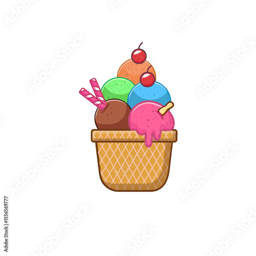 Balls ice cream svg icon