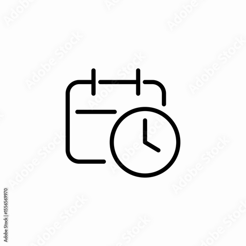 calendar spiral appointment icon sign vector