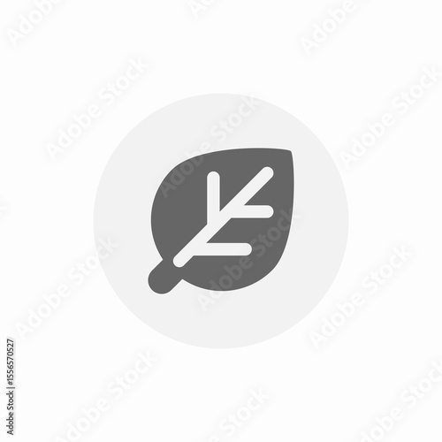 detailed leaf icon sign vector
