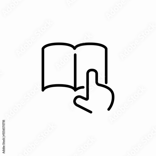 ebook browse cursor icon sign vector