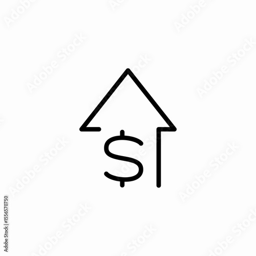 finance rise icon sign vector