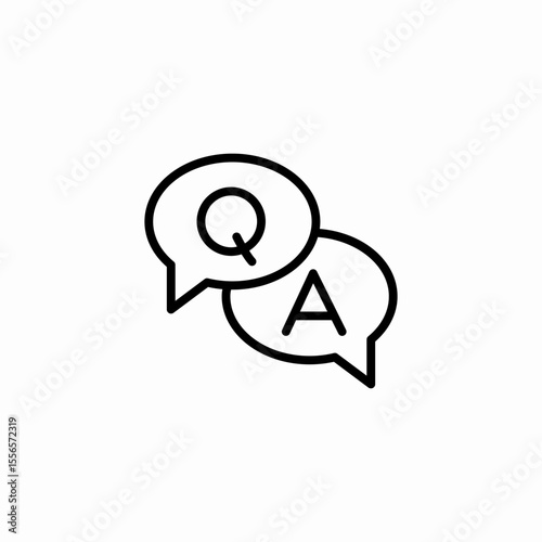 question answering  icon sign vector