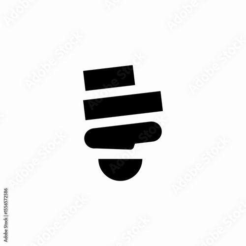 swirl light bulb icon sign vector