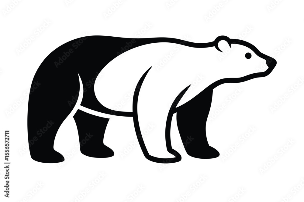 Fototapeta premium silhouette of bear