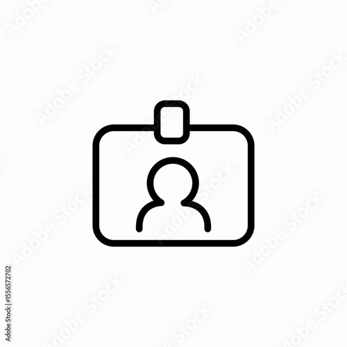 wide portrait tag icon sign vector