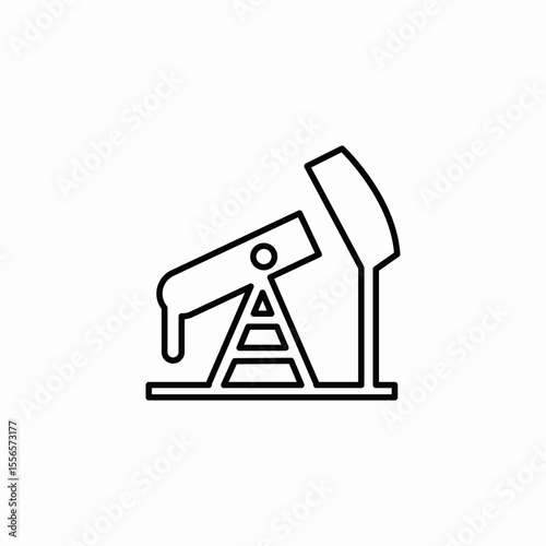 drill rig icon sign vector