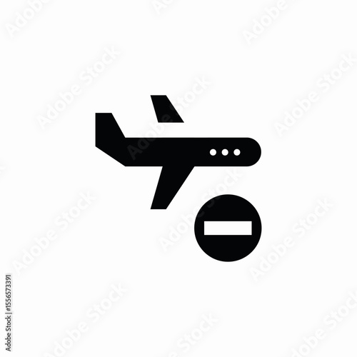 flight forbidden icon sign vector