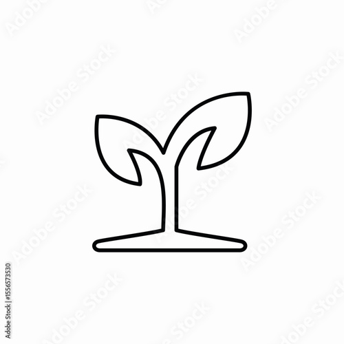 growth plant icon sign vector