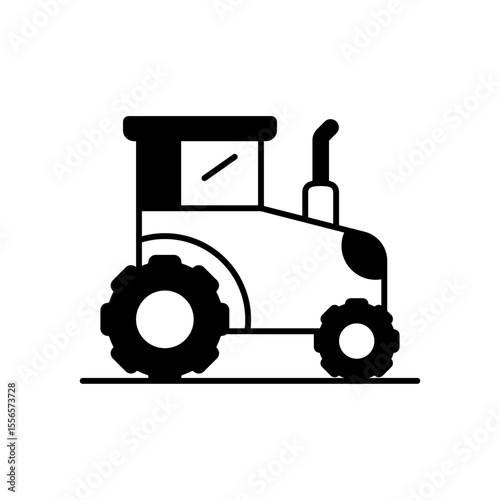 Farm Tractor Agriculture Vehicle Fill Icon