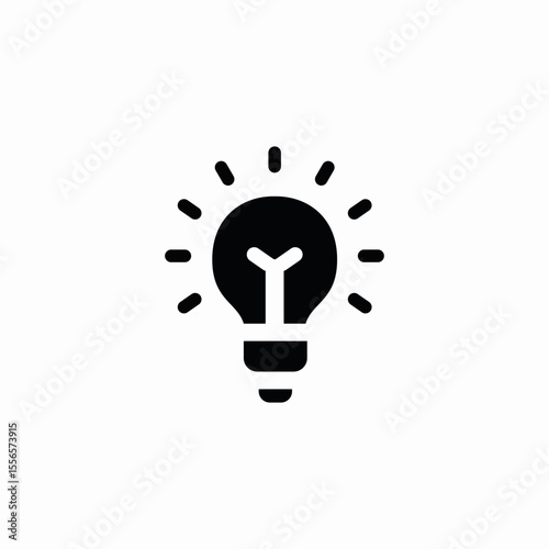 light bulb icon sign vector