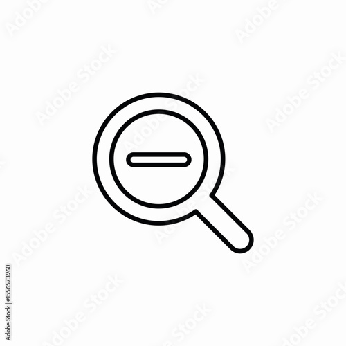 magnify out icon sign vector