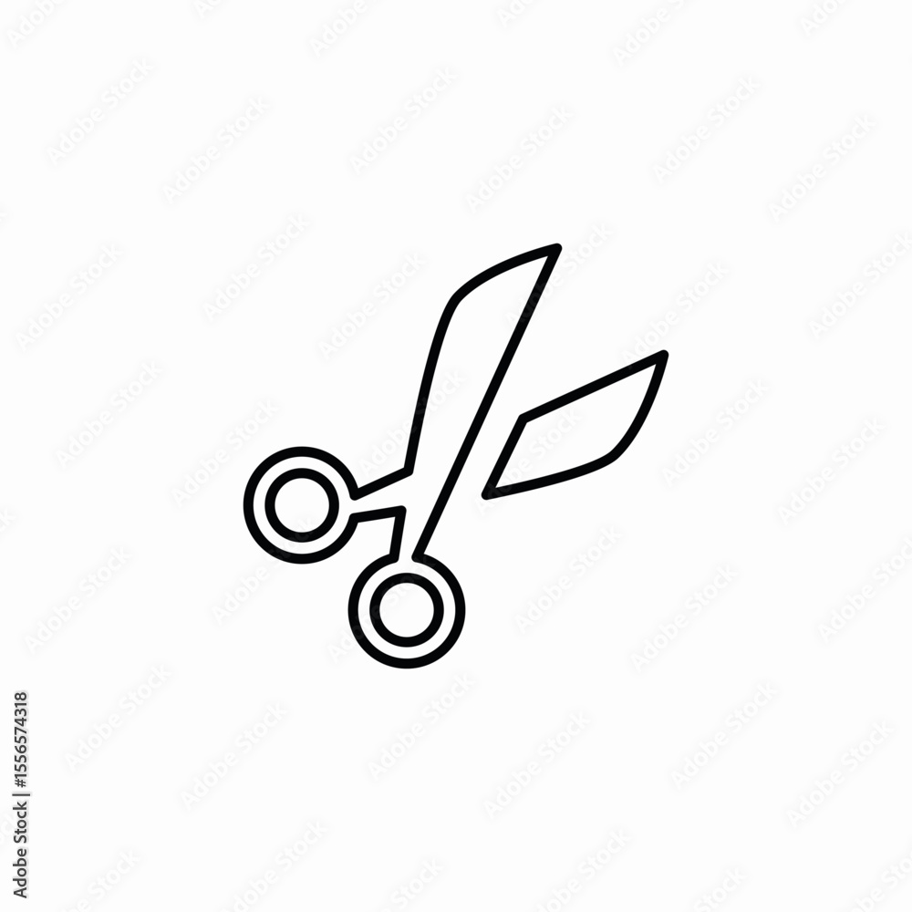 Fototapeta premium scissors sharp icon sign vector