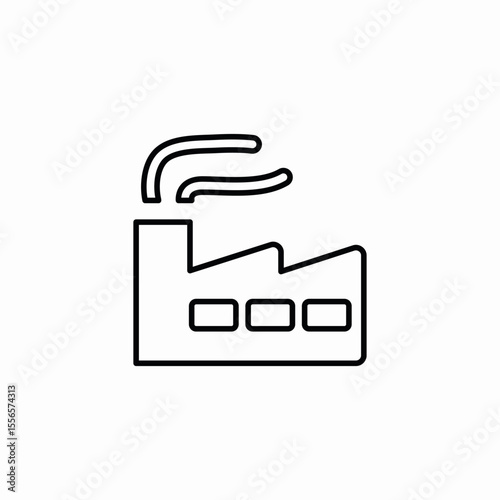 saw tooth building icon sign vector