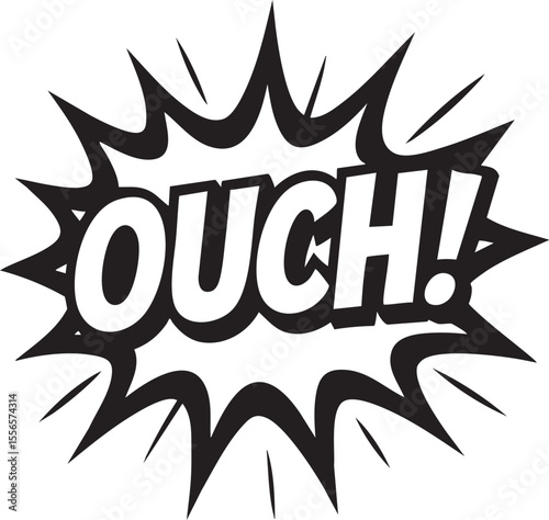 Ouch! Comic Book Style Pain Explosion Graphic