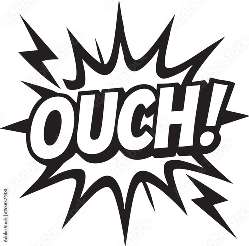 Ouch! Comic Book Style Pain Explosion Graphic