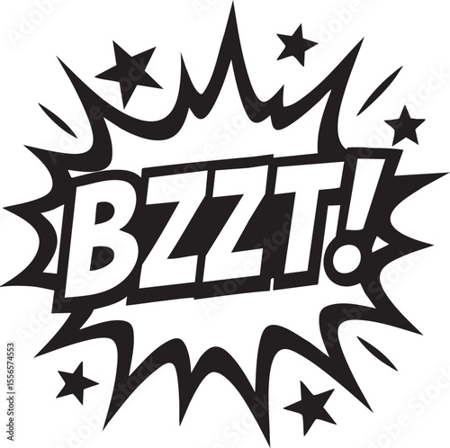 Vector Comic Book BZZT! Sound Effect Illustration