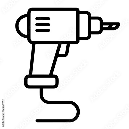 Vector icon electric drill on white background
Vector icon electricity