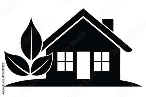 eco home vector icon