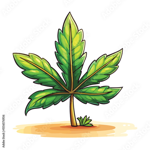 Weed Marijuana cannabis leaf vector icon logo illustration
