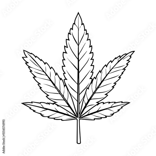 Weed Marijuana cannabis leaf vector icon logo illustration