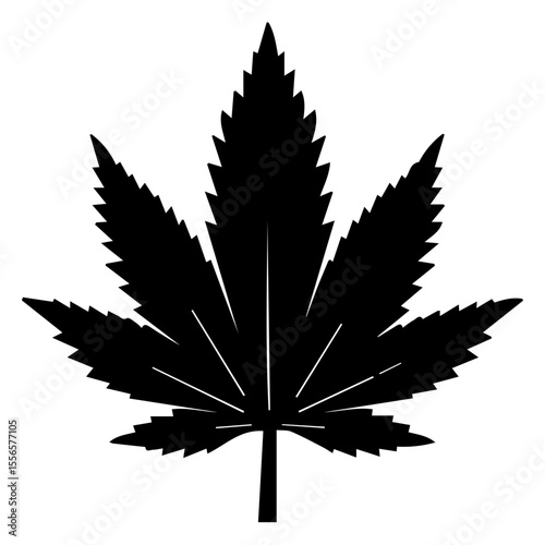 Weed Marijuana cannabis leaf vector icon logo illustration