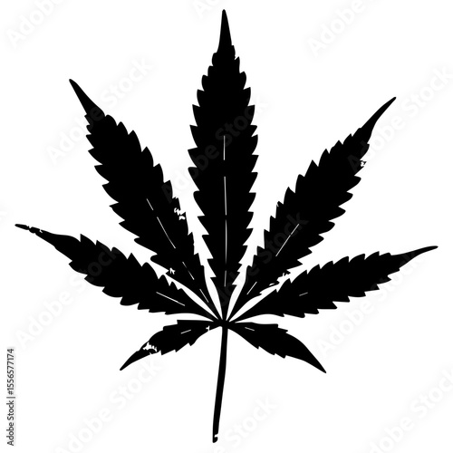 Weed Marijuana cannabis leaf vector icon logo illustration