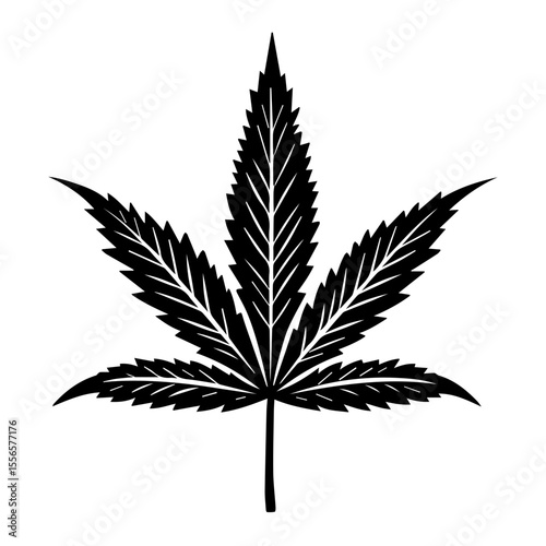 Weed Marijuana cannabis leaf vector icon logo illustration