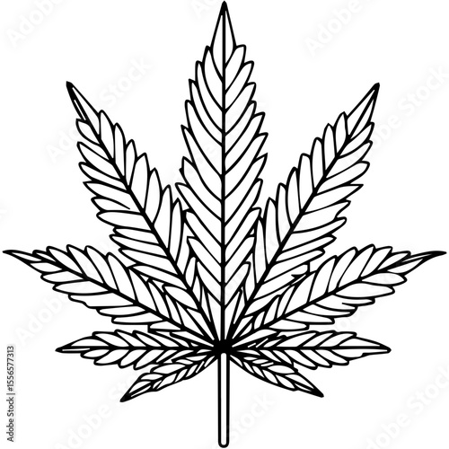 Weed Marijuana cannabis leaf vector icon logo illustration