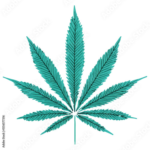 Weed Marijuana cannabis leaf vector icon logo illustration