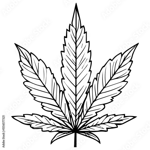 Weed Marijuana cannabis leaf vector icon logo illustration
